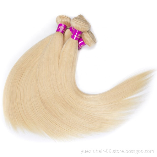 613 Blonde Hair Extensions Brazilian Hair Weave Bundles Virgin Human Hair Unprocessed  bundles vendor extension